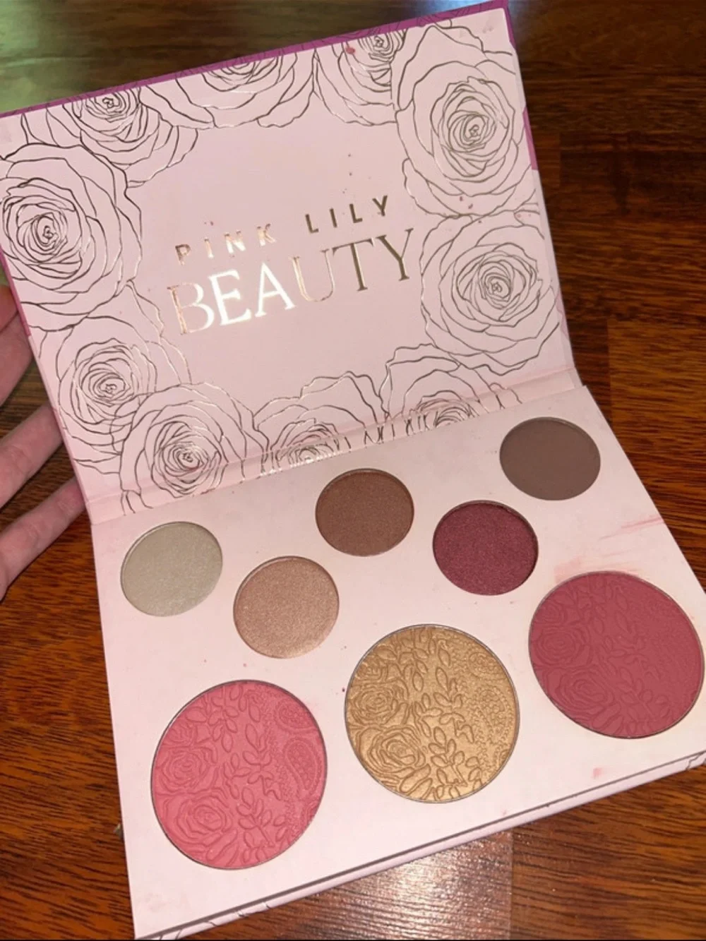 Pink Lily Rose Glow Palette - Pink, Gold, Mauve, Brown